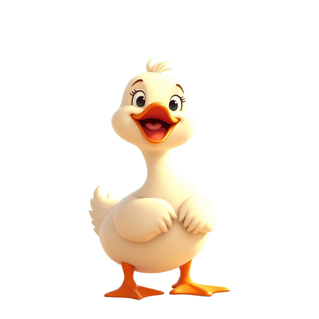 Happy Cartoon Duck